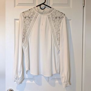 Elegant White Lace Women's Top